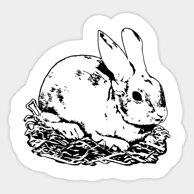 Bunny Rabbit Resting Sticker by CuteSyifas93
